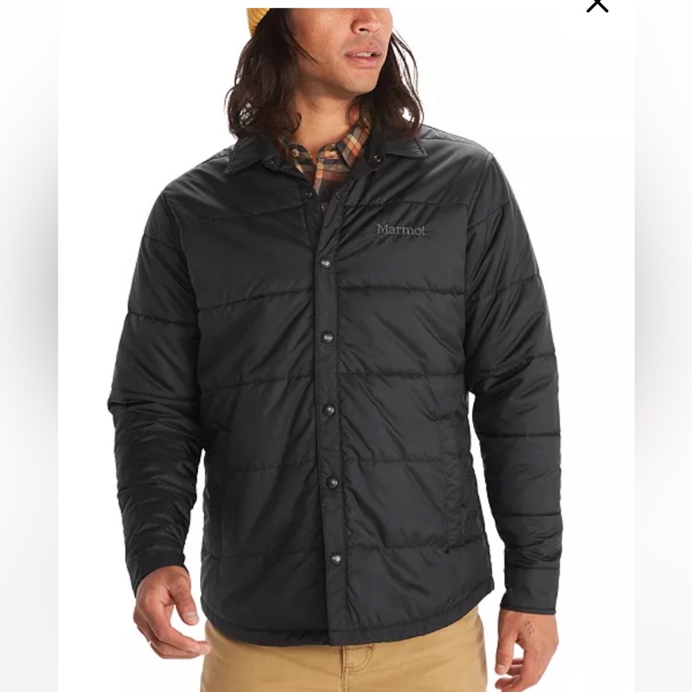 Marmot Black Puffer Jacket Lightweight Insulated